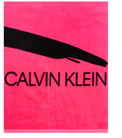 Neon pink Cotton beach towel - Calvin Klein