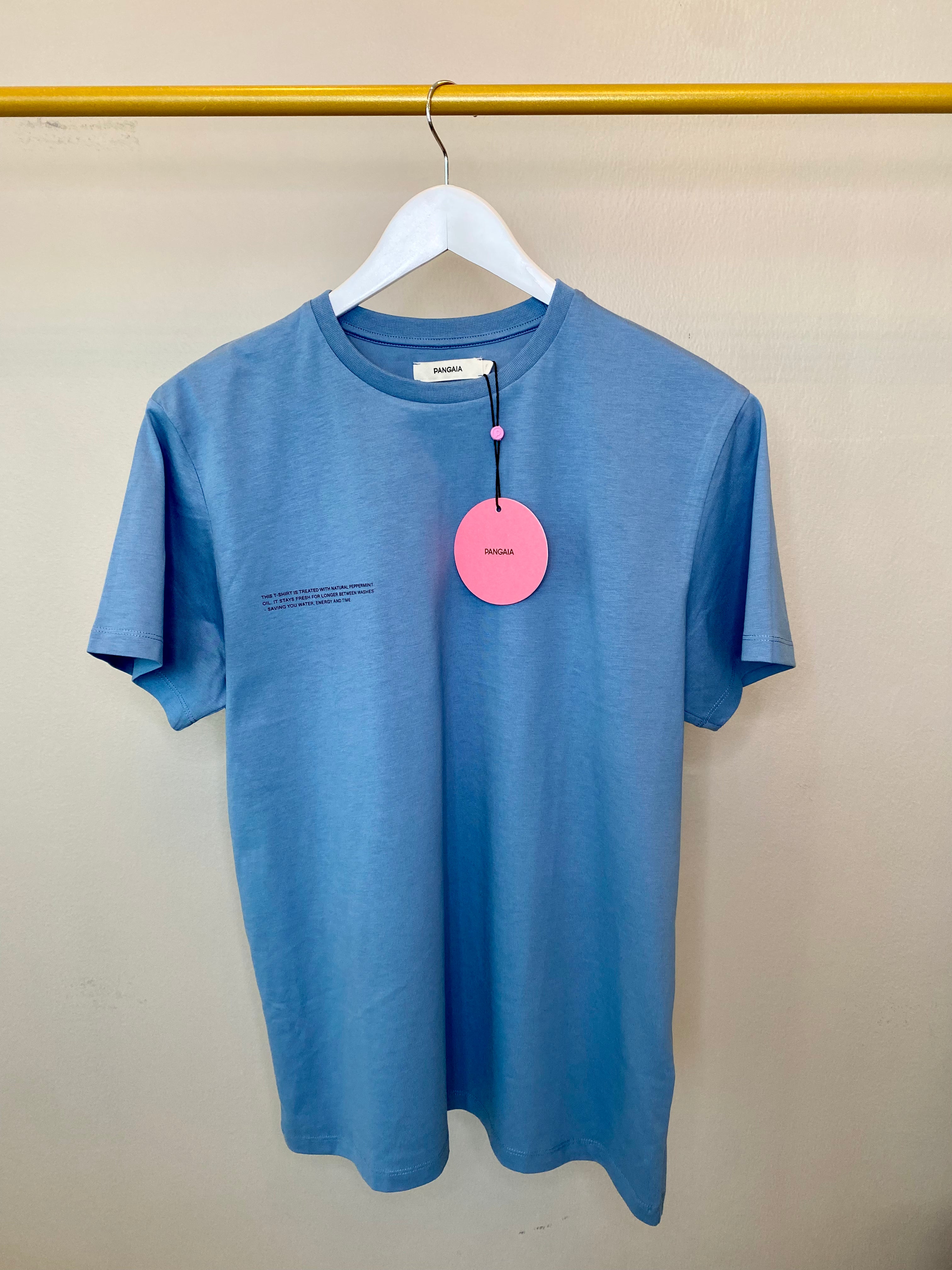 Greyish blue plain short sleeve shirt - PANGAIA
