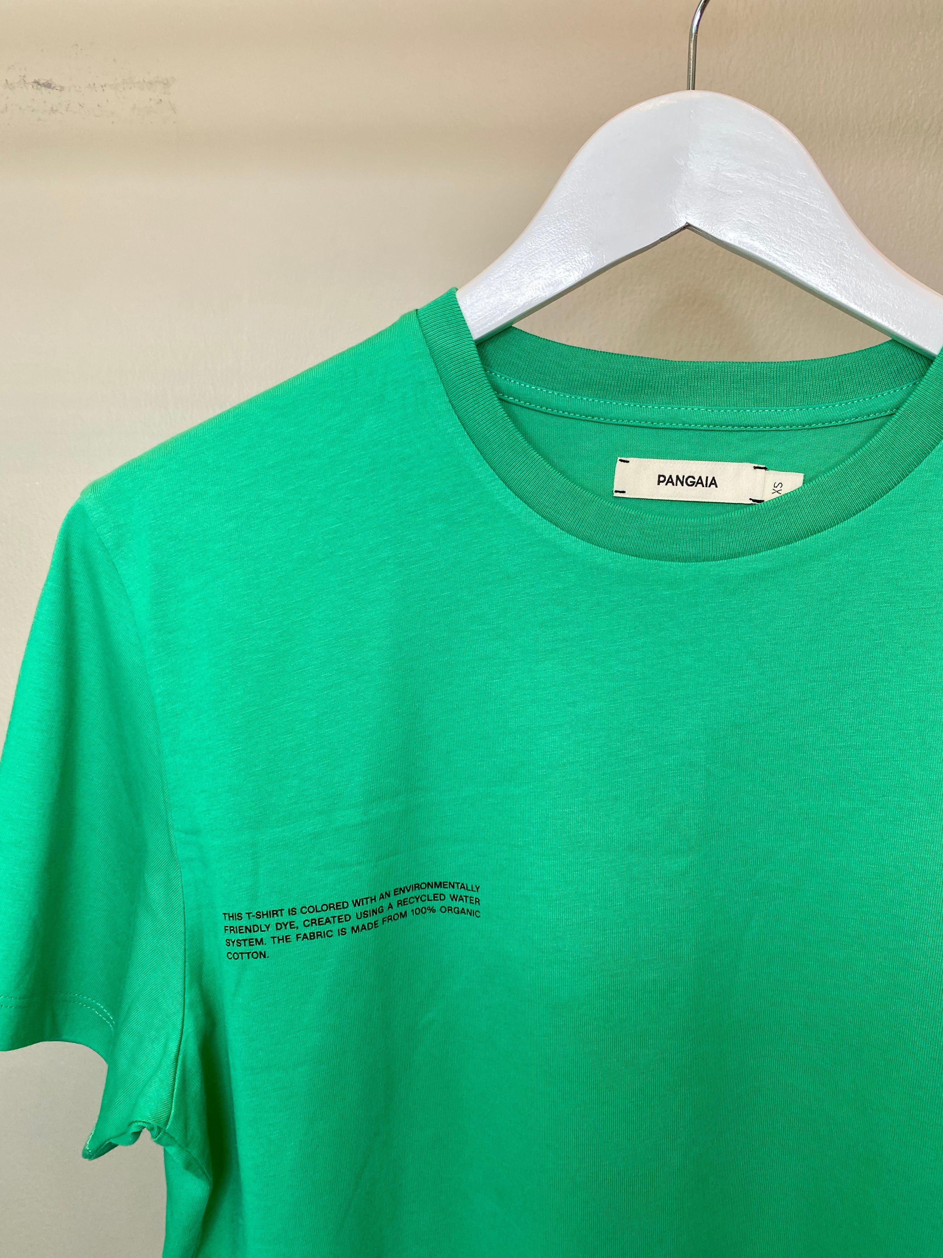 Dark green plain short sleeve t-shirt - PANGAIA