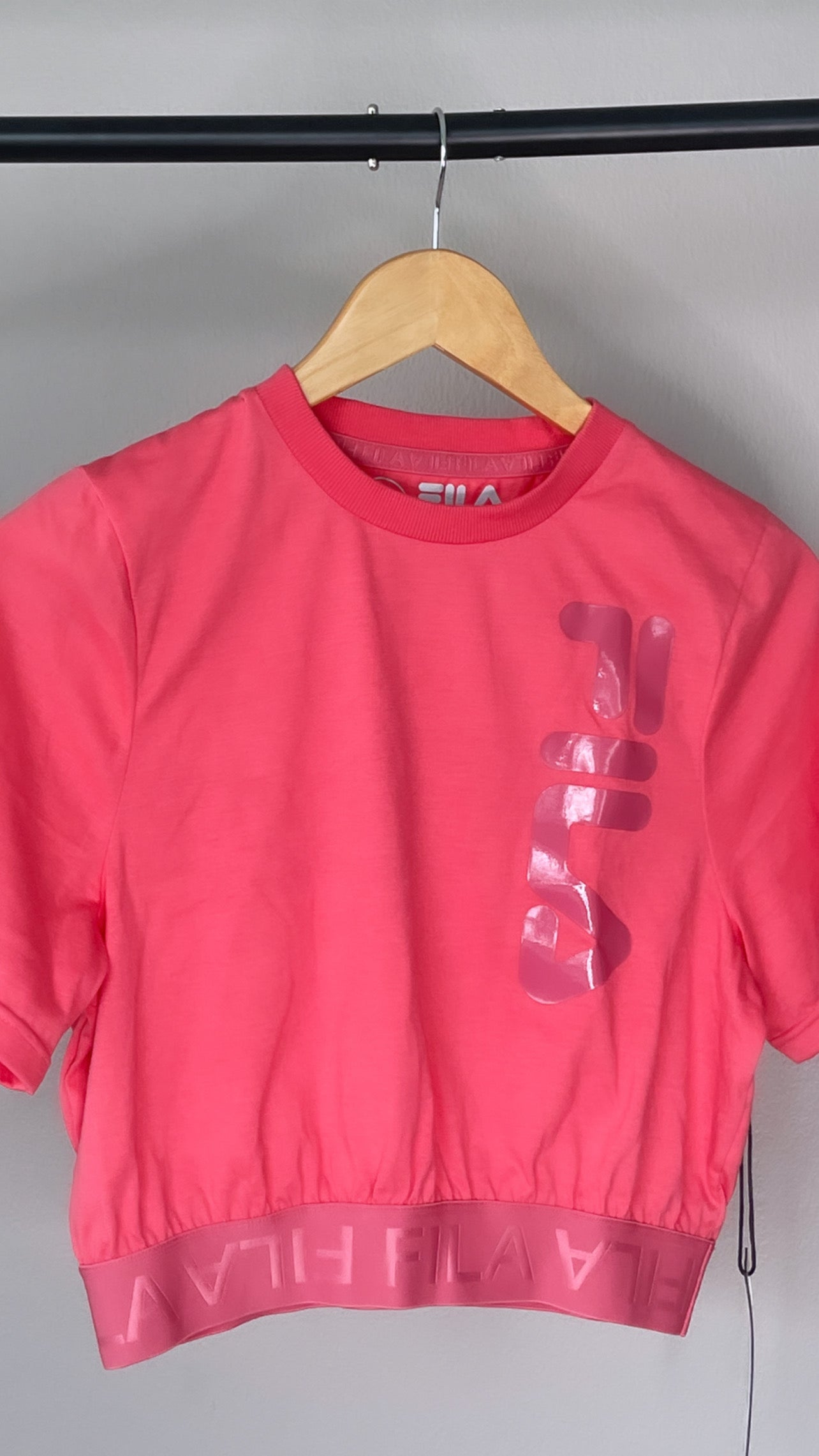 Pink elasticized t-shirt - FILA