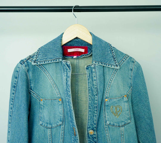 Cropped Denim Jacket with LV  Cropped denim jacket, Denim jacket, Cropped  denim