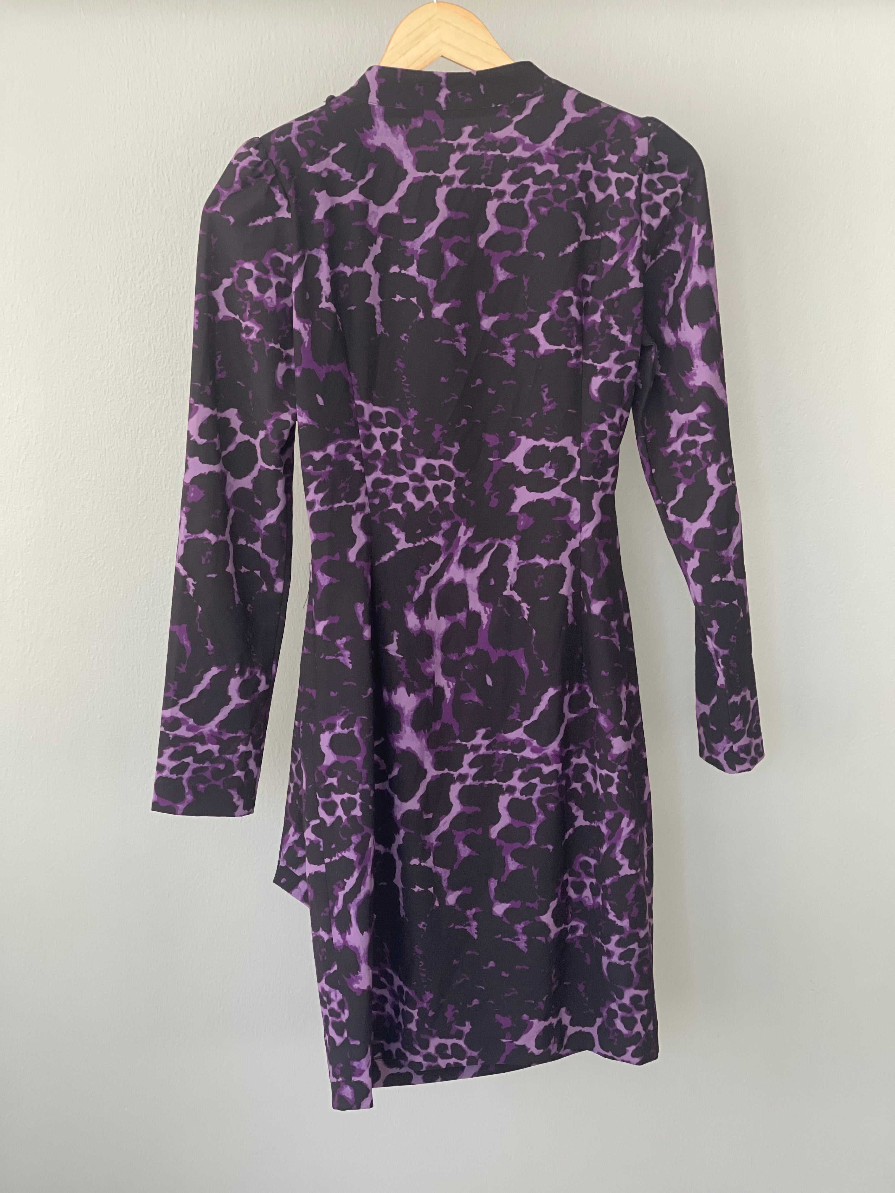 leopard purple dress